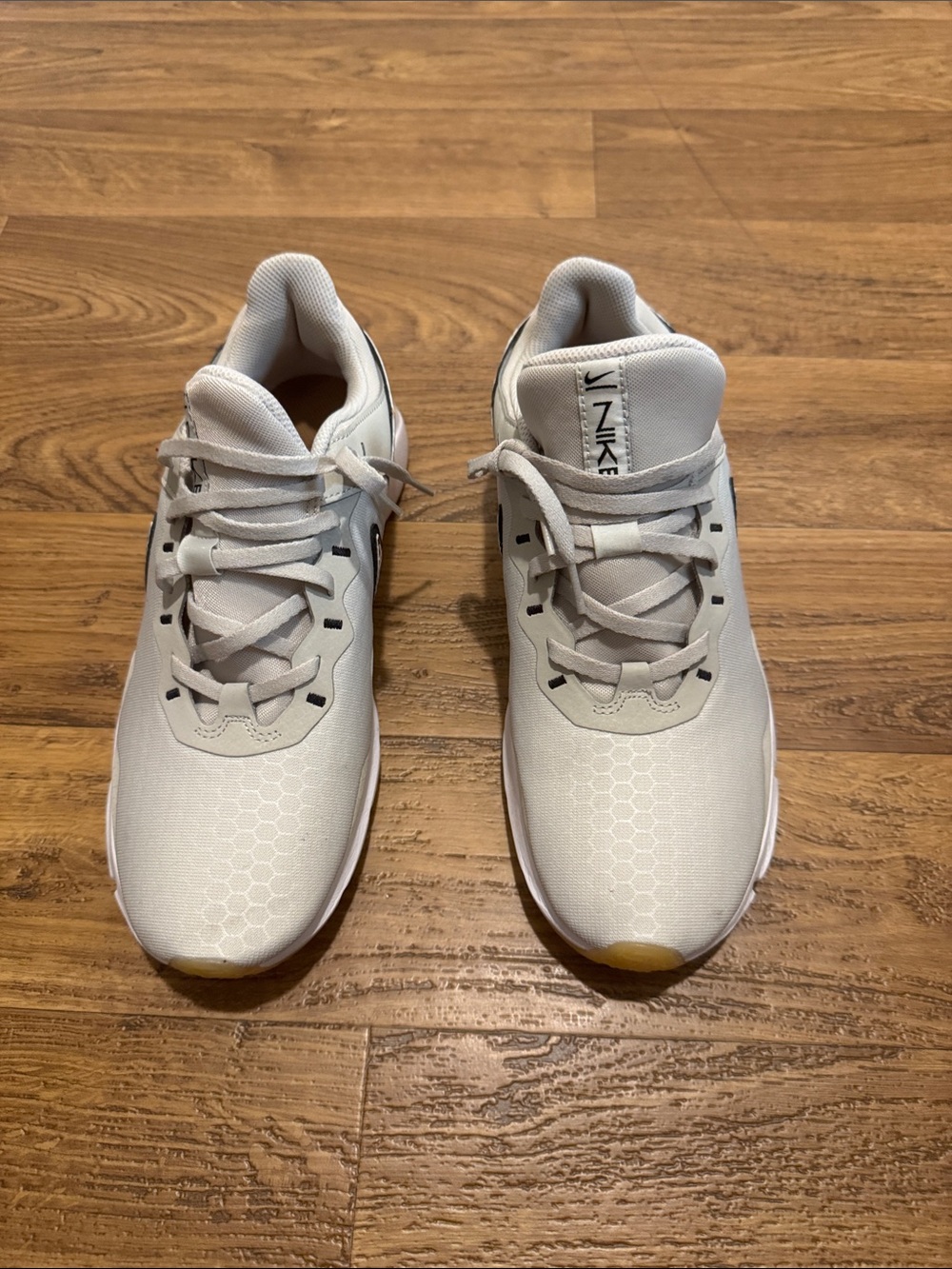 Nike White and Light Gray/ Animal Print Casual Sneakers